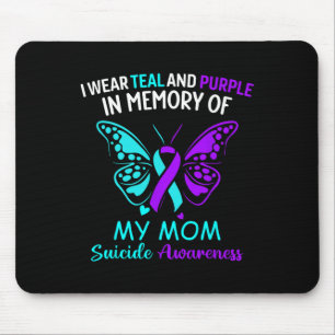 Tapis De Souris Je Porte Turquoise Et Violet En Mémoire Du Suicide