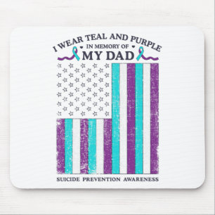 Tapis De Souris Je Porte Turquoise Et Violet En Mémoire Du Suicide