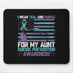 Tapis De Souris Je Porte Turquoise Et Violet Pour Ma Tante Suicide