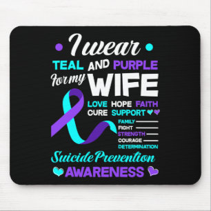 Tapis De Souris Je Porte Turquoise Et Violet Pour Mon Épouse Suici