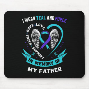 Tapis De Souris Je Porte Turquoise Et Violet Pour Mon Père Suicide
