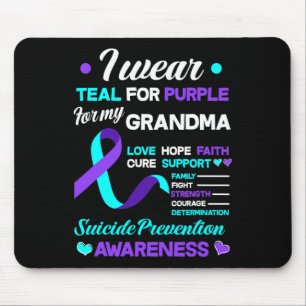 Tapis De Souris Je Porte Turquoise Et Violet Pour Mon Suicide De G