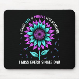 Tapis De Souris Je Porte Turquoise Et Violet Pour Quelqu'Un Que Je