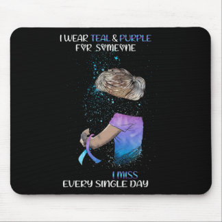 Tapis De Souris Je Porte Turquoise Et Violet Pour Quelqu'Un Que Je
