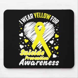 Tapis De Souris Je Porte Un Jaune Pour La Sensibilisation À La Pré