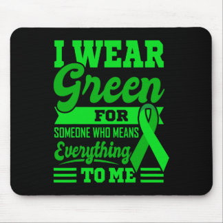 Tapis De Souris JE PORTE VERT World Cancer Day Cadeau Green Ribbon