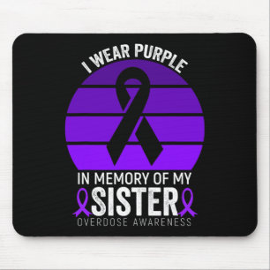 Tapis De Souris Je Porte Violet Surdose Conscience Violet Ribbon S
