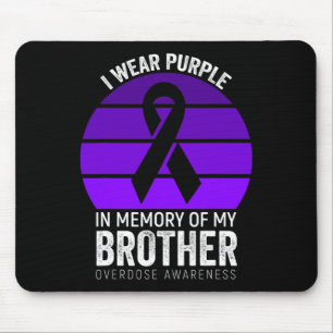 Tapis De Souris Je Porte Violet Surdose Sensibilisation Brun Ruban