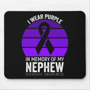 Tapis De Souris Je Porte Violet Surdose Sensibilisation Ribbon Vio