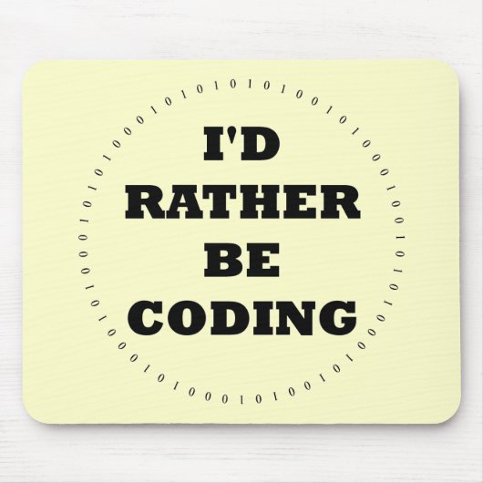 Tapis De Souris Je préfère coder Mousepad (Devant)