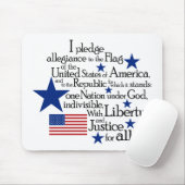 Tapis De Souris Je promets l'allégeance au drapeau de l'Union (Avec souris)