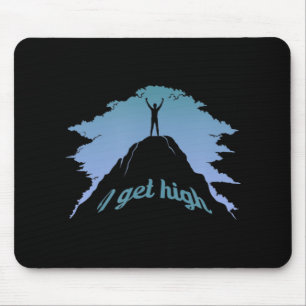 Tapis De Souris Je reçois High Fun Rock Escalade Humour Climber Pu