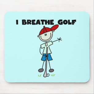 Tapis De Souris Je respire des T-shirts de golf et des cadeaux
