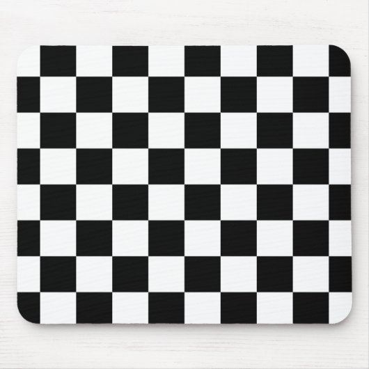 Tapis De Souris Je saigne emballant la coutume Checkered blanche (Devant)