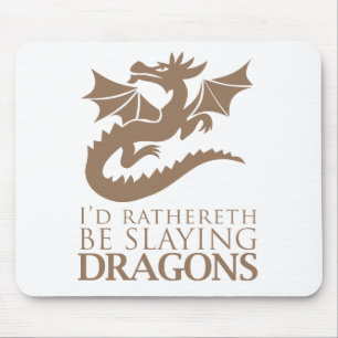 Tapis De Souris Je serais Rathereth en train d'envoyer des dragons