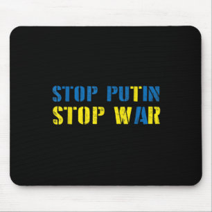 Tapis De Souris Je soutiens l'Ukraine pour arrêter Poutine arrêter