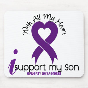 Tapis De Souris Je soutiens mon épilepsie de fils