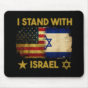 Tapis De Souris Je suis avec Israël T-shirt Je suis avec Israël Am