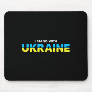 Tapis De Souris Je suis avec l'Ukraine Citation de soutien Drapeau