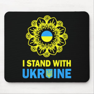 Tapis De Souris Je suis avec l'Ukraine Soutien Ukraine Tournesol S