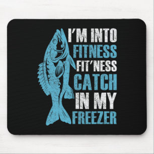 Tapis De Souris Je suis dans le fitness drôle pêche pêcheur hommes
