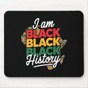 Tapis De Souris Je suis fier de l'histoire noire Afro Mélanine Afr