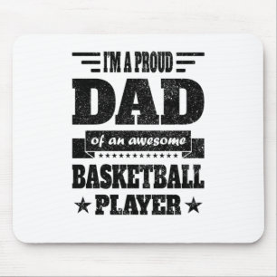 Tapis De Souris Je Suis Fier Papa D'Un Joueur De Basket-Ball Magni