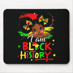 Tapis De Souris Je suis fille afro d'histoire noire Prince peu de