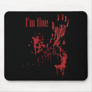 Tapis De Souris Je suis fin sanglant Fun Costume d'Halloween Homme