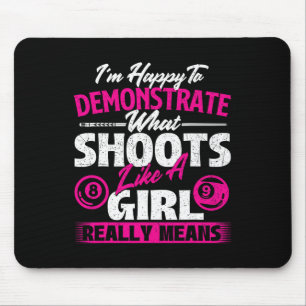 Tapis De Souris Je Suis Heureux De Démontrer - Billiards Girl Pool
