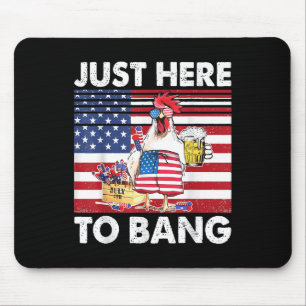 Tapis De Souris Je suis juste ici pour le bang humour drôle de feu