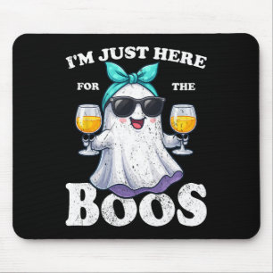 Tapis De Souris Je suis juste ici pour le Boos Halloween Women Gho