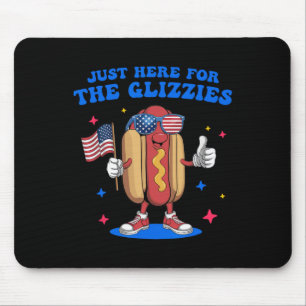 Tapis De Souris Je suis juste ici pour les Glizzies Funny Quart de
