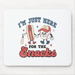 Tapis De Souris Je suis juste ici pour les snacks Bysebyll Lovers 