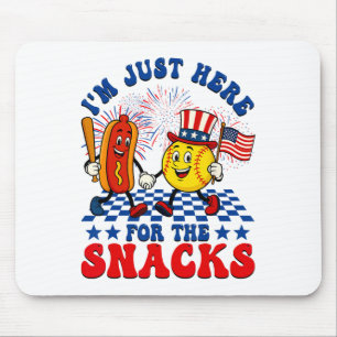 Tapis De Souris Je suis juste ici pour les snacks Softll Hotdog 4