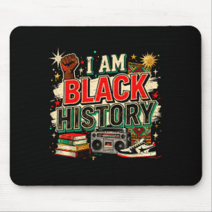 Tapis De Souris Je suis la fierté de la culture de l'histoire noir
