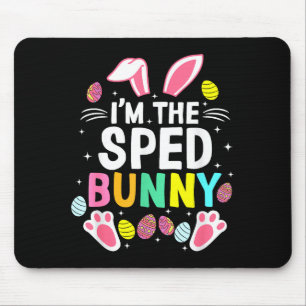 Tapis De Souris Je suis le lapin Sped Joyeux jour de Pâques Mignon