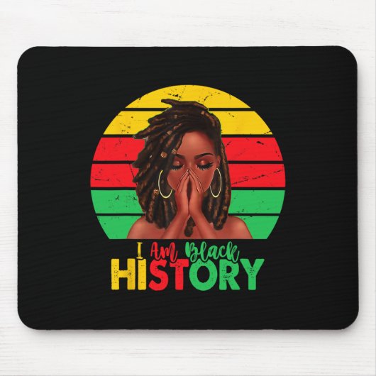 Tapis De Souris Je suis le mois de l'histoire des Noirs Afro-Améri (Devant)