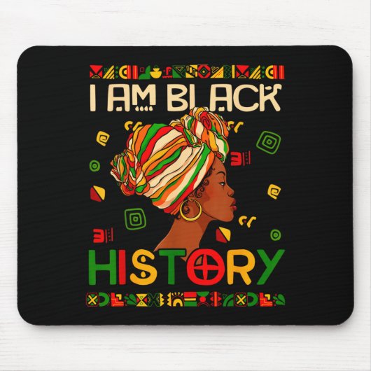 Tapis De Souris Je suis le Mois de l'Histoire des Noirs Afro-Améri (Devant)