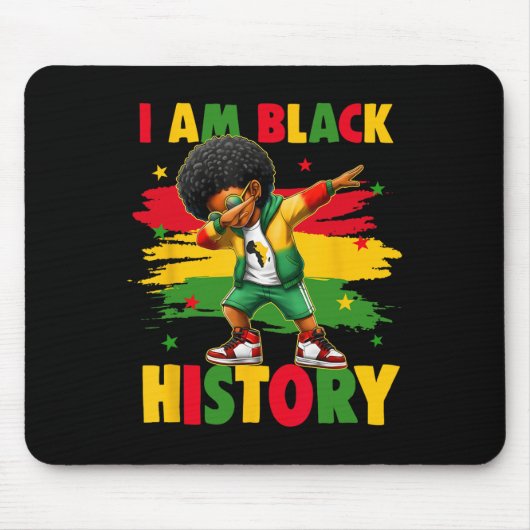Tapis De Souris Je suis le mois de l'histoire des Noirs Afro-Améri (Devant)