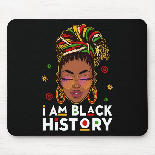 Tapis De Souris Je suis le Mois de l'histoire des Noirs Afro-Améri (Devant)