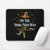 Tapis De Souris Je Suis Le Trouble Maker Witch Halloween Matching (Avec souris)