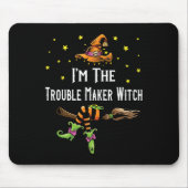 Tapis De Souris Je Suis Le Trouble Maker Witch Halloween Matching (Devant)