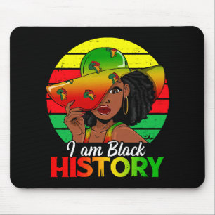Tapis De Souris Je suis l'histoire noire Afrique Amérique