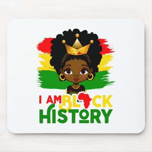 Tapis De Souris Je suis l'histoire noire Histoire noire Afro-Améri (Devant)