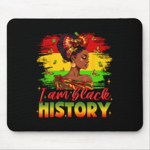 Tapis De Souris Je suis l'histoire noire Juneteenth Afro-Américain