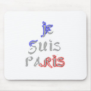 Tapis De Souris Je Suis Paris J'aime Paris Impression d'Art Texte
