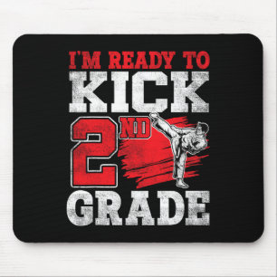 Tapis De Souris Je suis prêt à aller à l'école en karaté de 2e ann