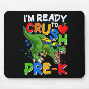 Tapis De Souris Je suis prêt à écraser le crayon préK T Rex Dino H
