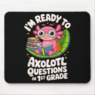 Tapis De Souris Je suis prêt à répondre aux questions Axolotl Lect